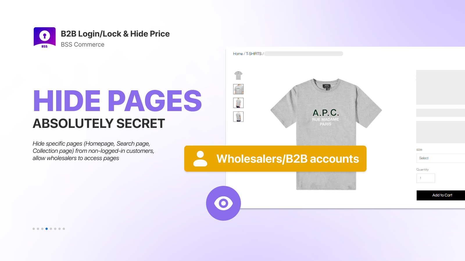 Hide Pages, Allow Only Wholesalers Access