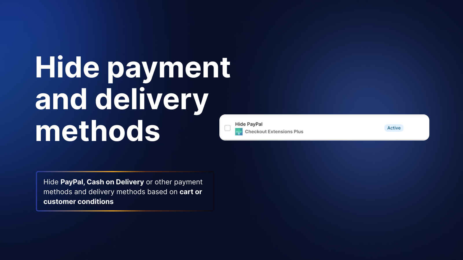 hide, rename and reorder payment methods