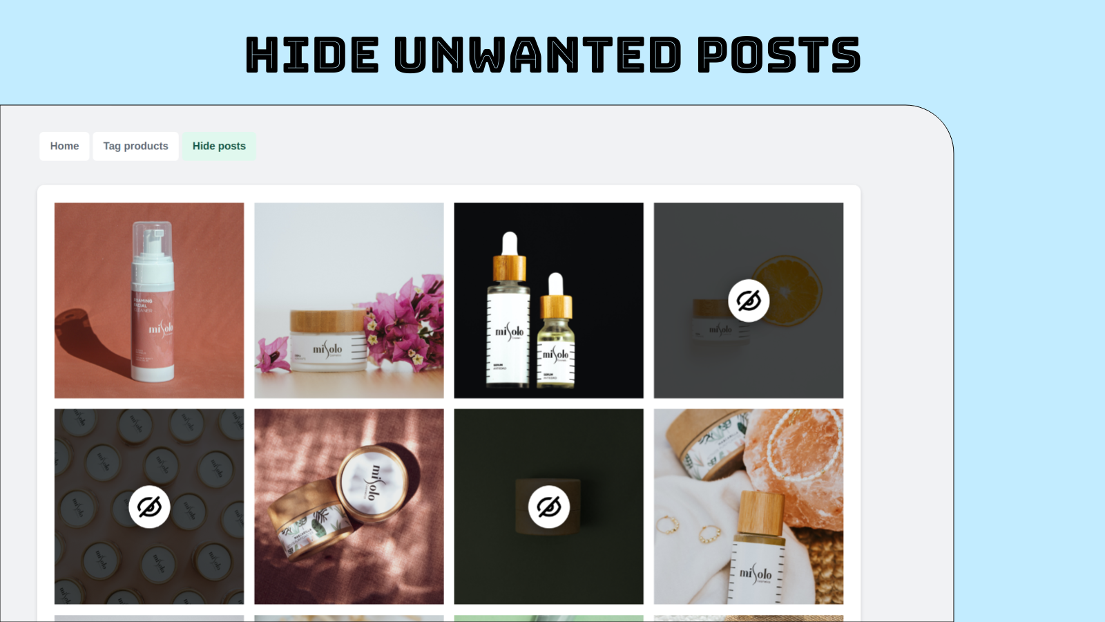 Hide unwanted posts