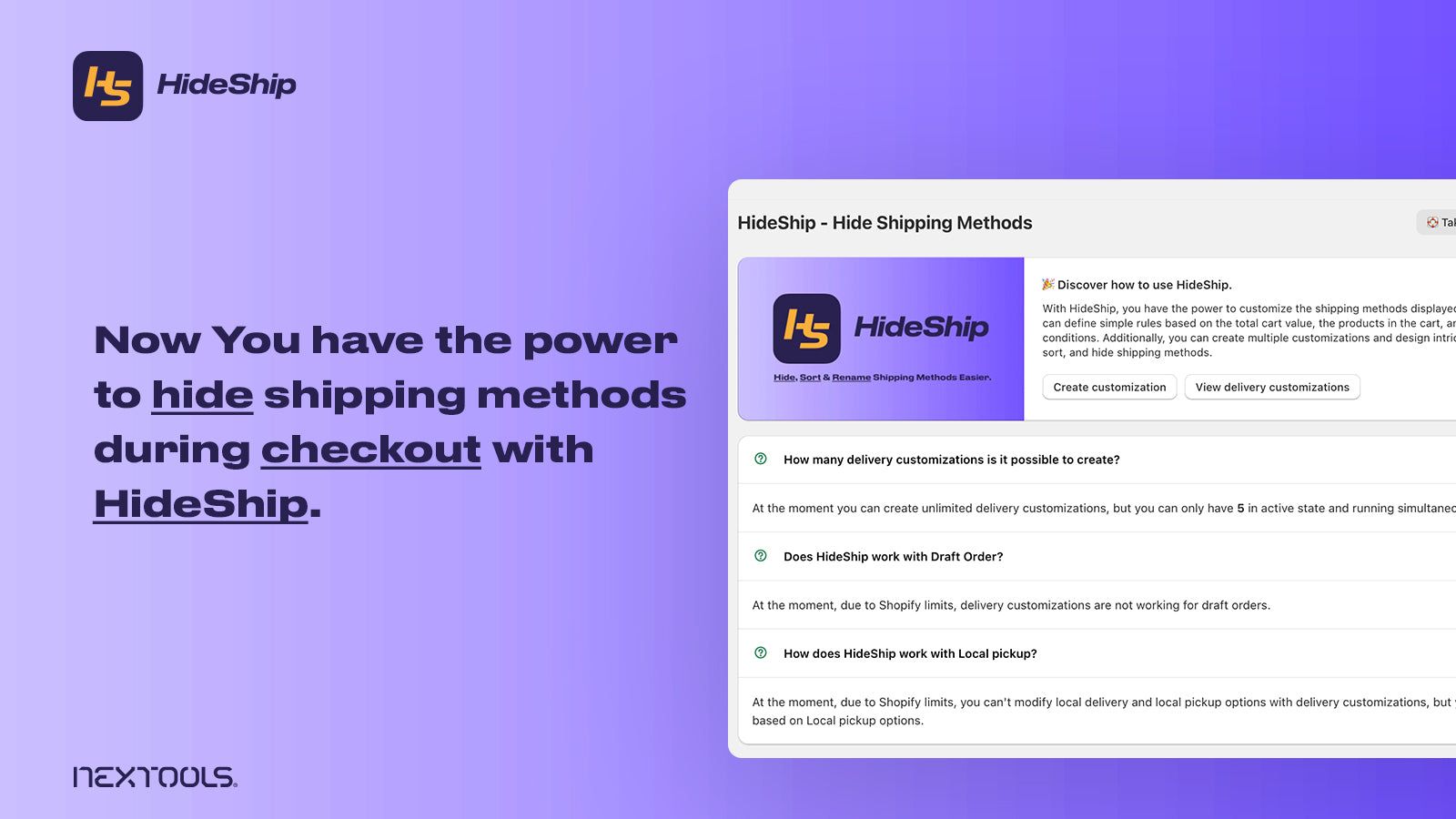 HideShip: Hide & sort shipping methods