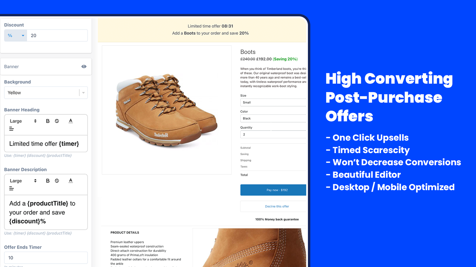 High Converting Post-Purchase Offers