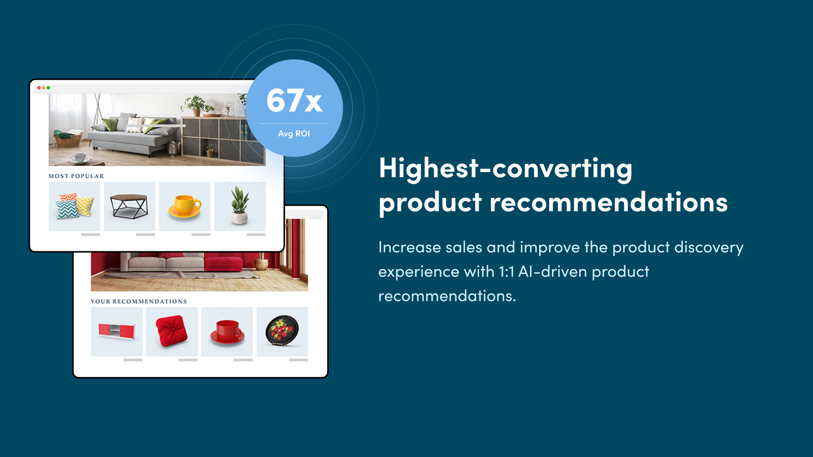 Highest converting personalized product recommendations
