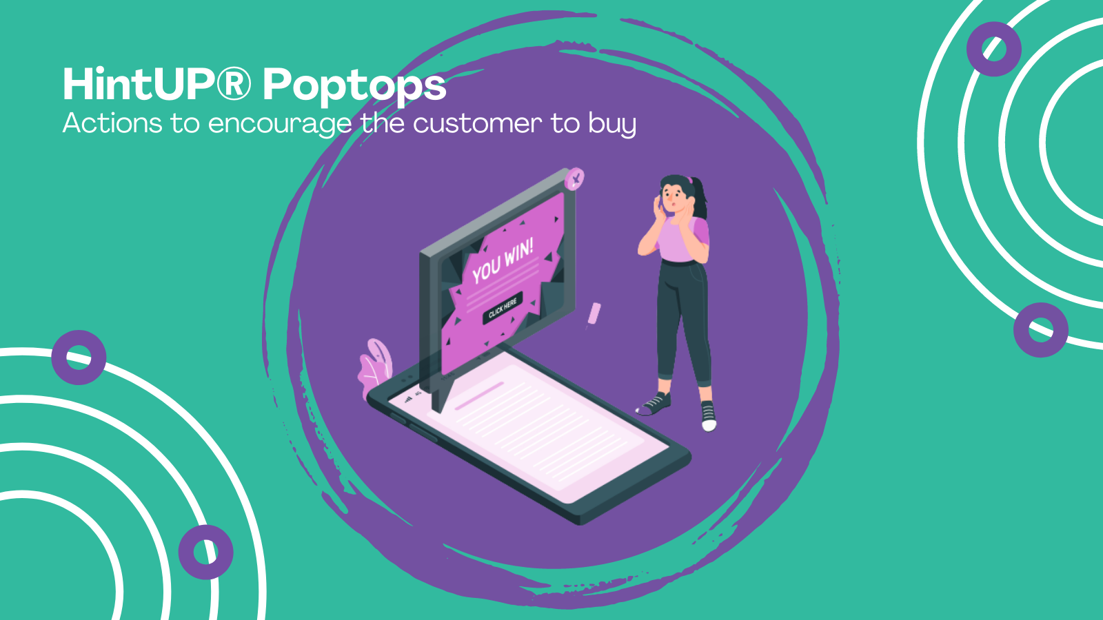 HintUP® Poptops - actions to encourage the customer to buy
