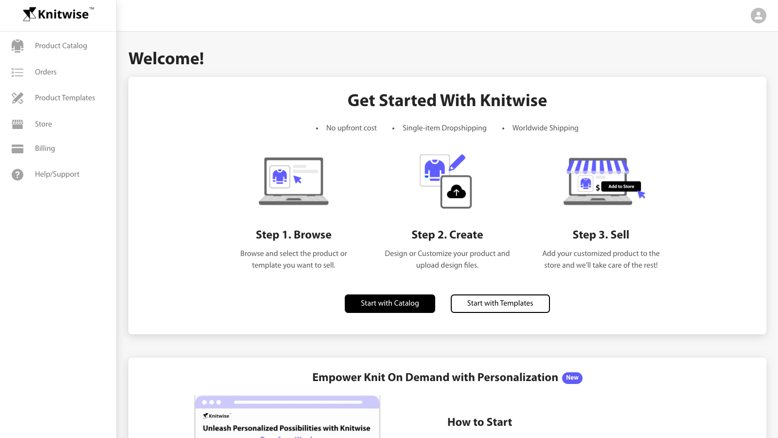 Home section-how to start custom knitwear with Knit On Demand