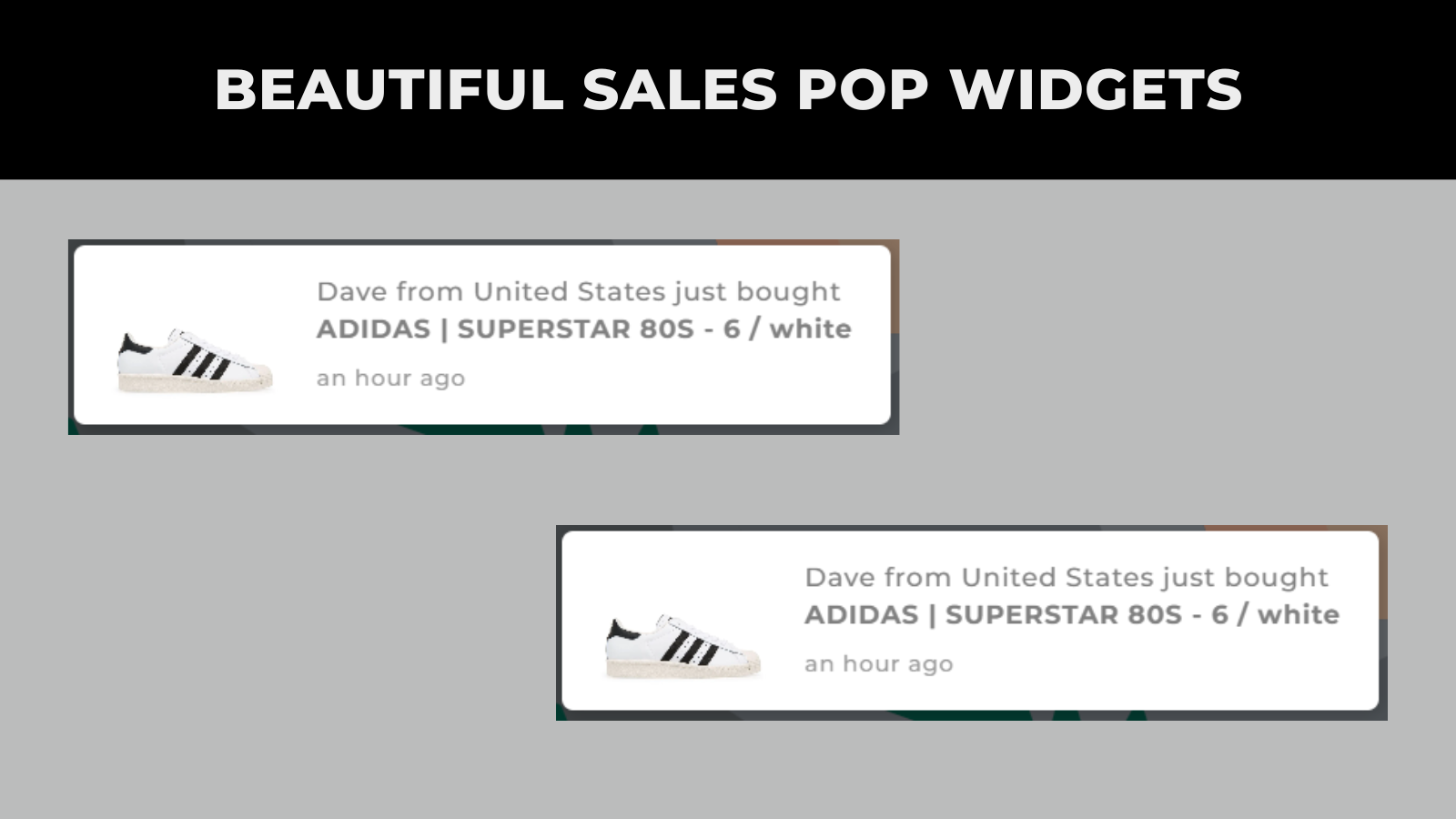 iconic sales pops - beautiful recent sales widgets