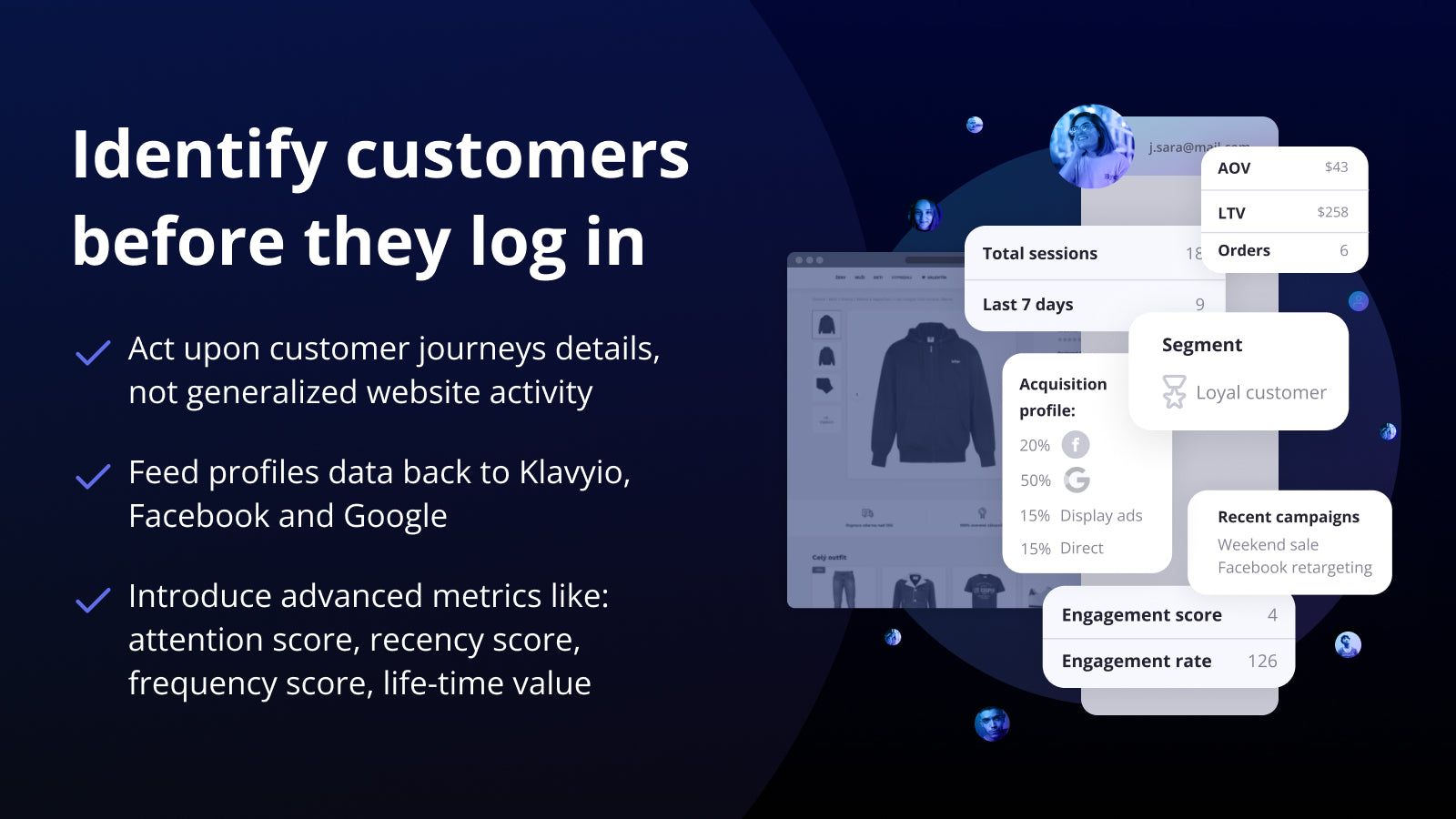 Identify customers before they log in