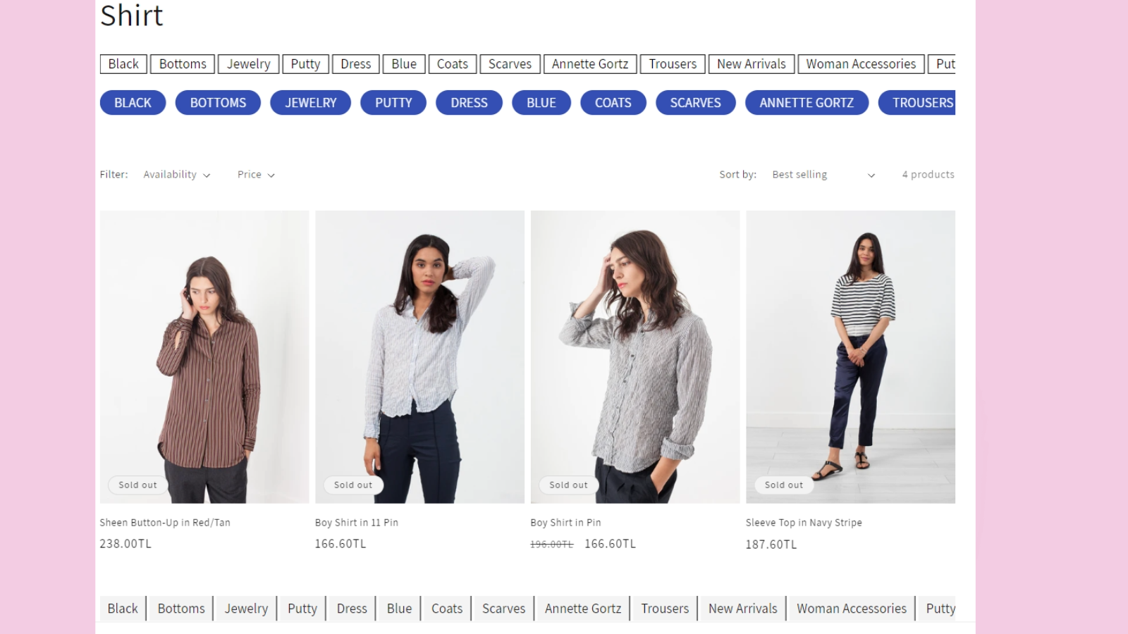 image of store page