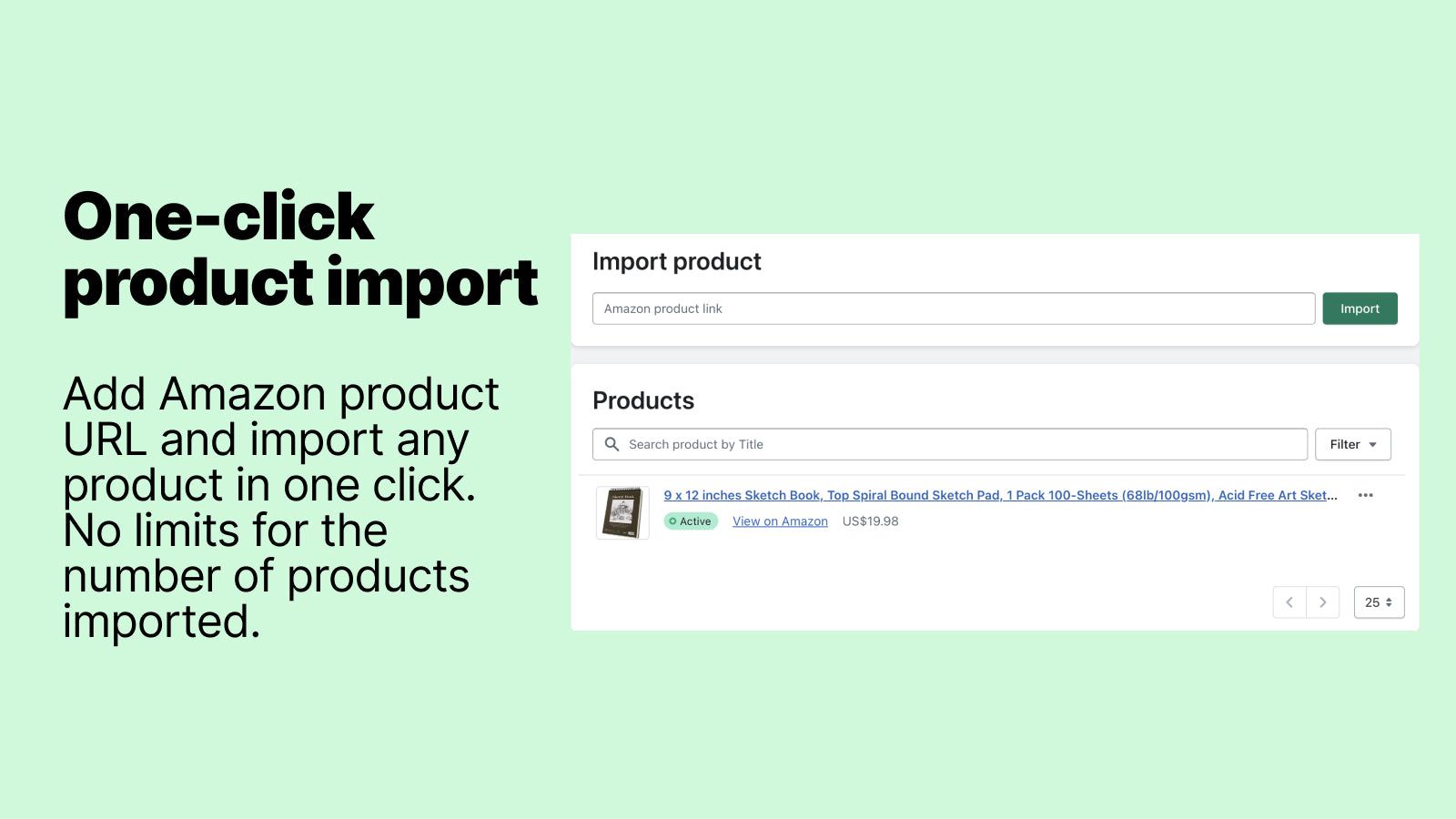 Import Amazon products in one click