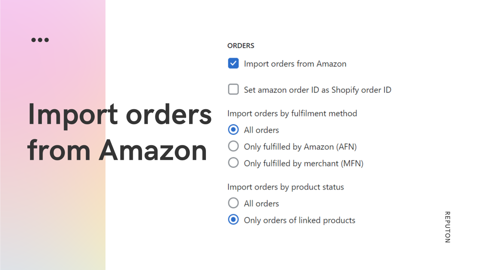 Import orders from Amazon