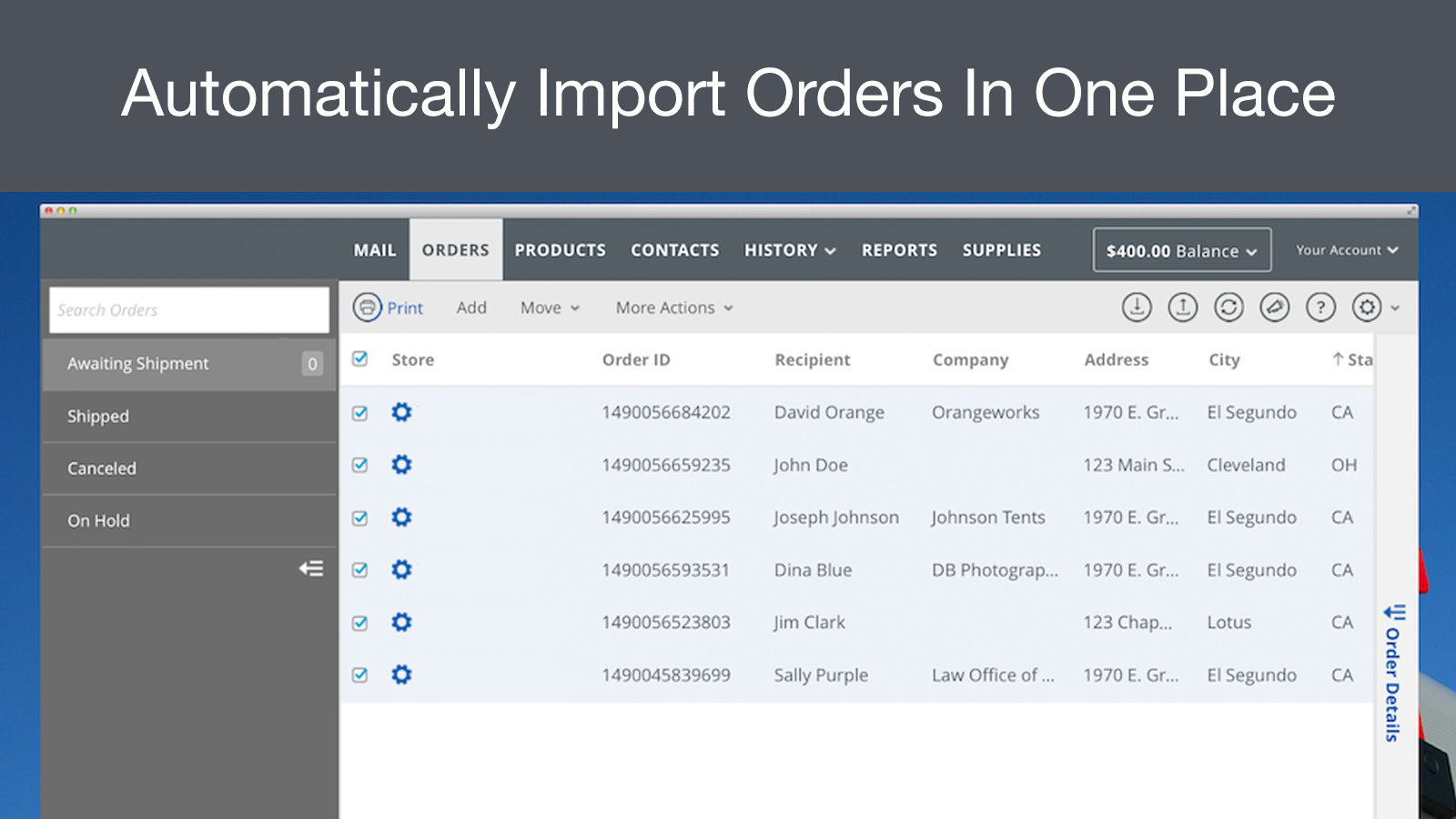 Import Orders