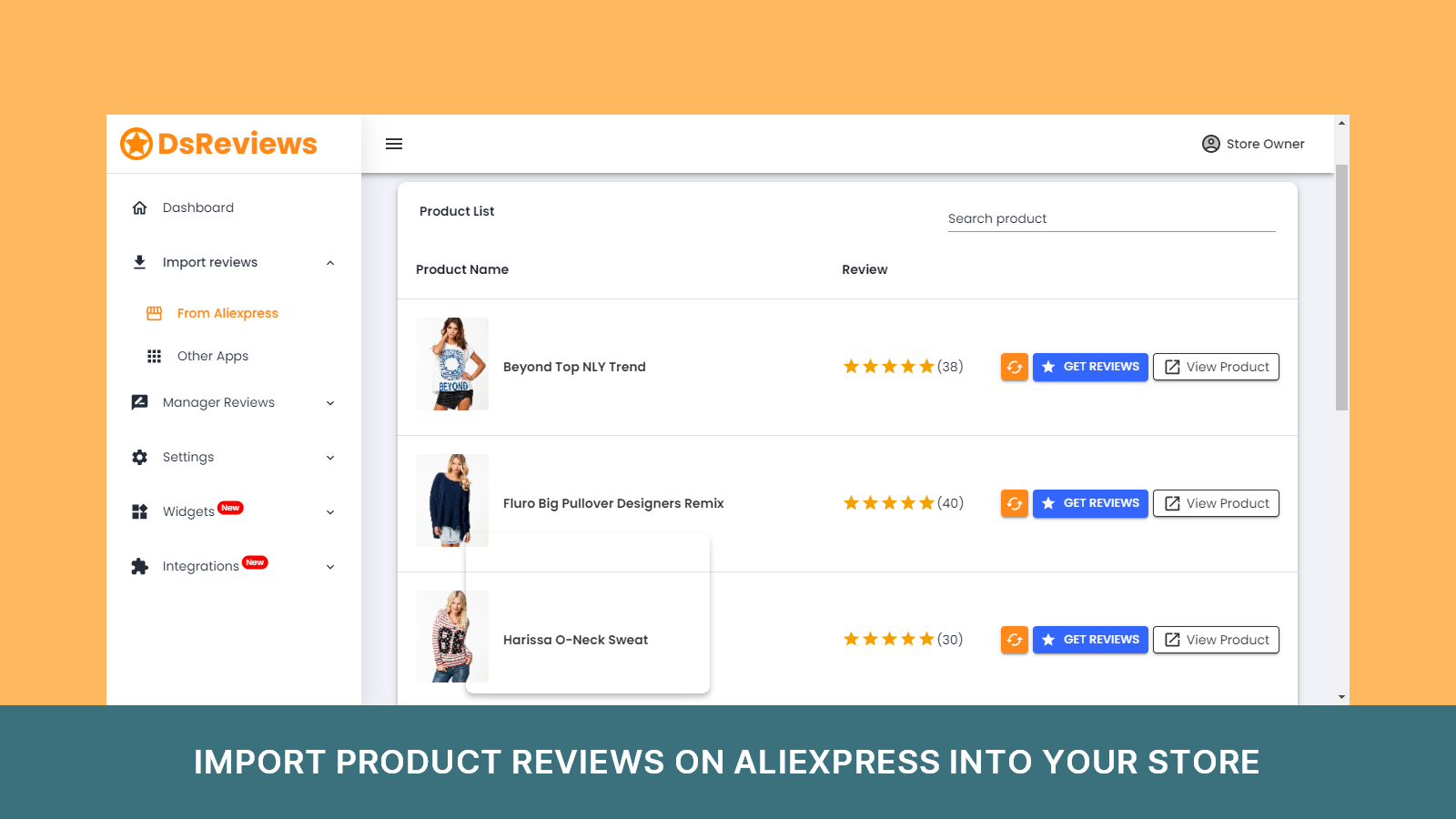 import product reviews on aliexpress into your store