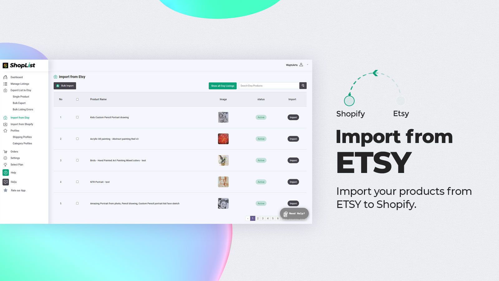 Import products from ETSY to Shopify - Etsy Import