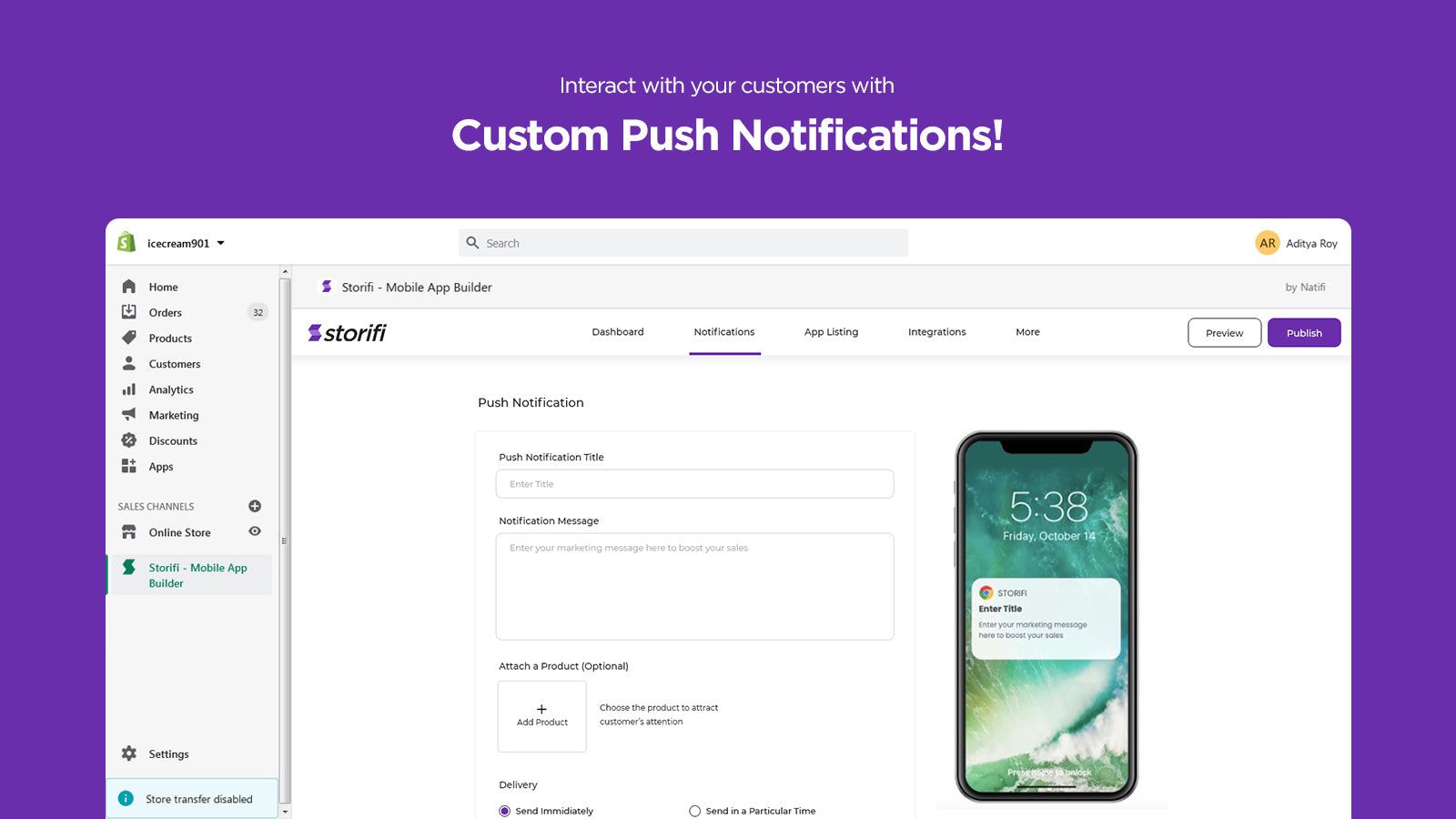 Improve Customers Engagement with Custom Push Notifications