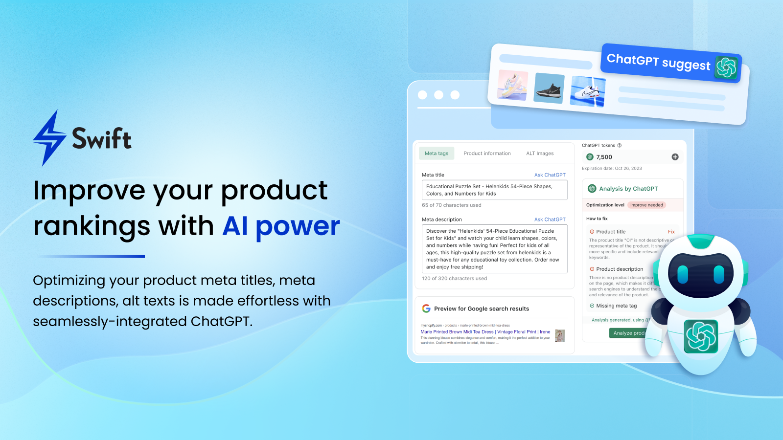 Improve your product speed & SEO rankings with AI power