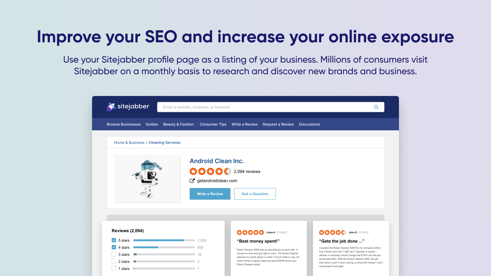 Improve your SEO and increase your online exposure
