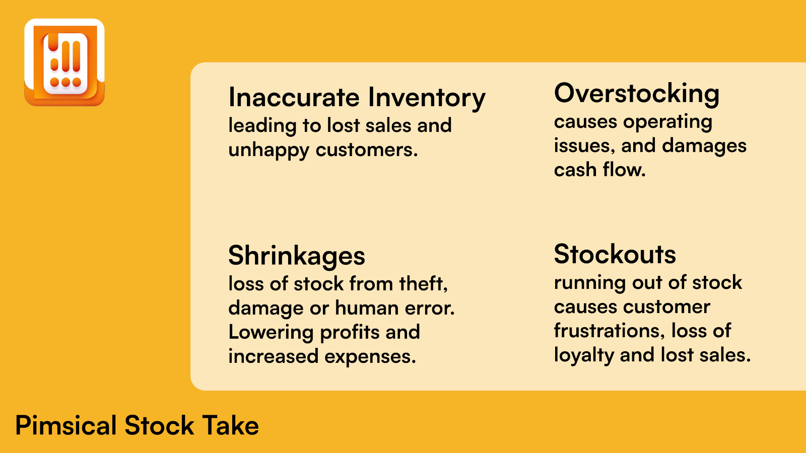 Inaccurate Inventory leads to loss of sales & unhappy customers