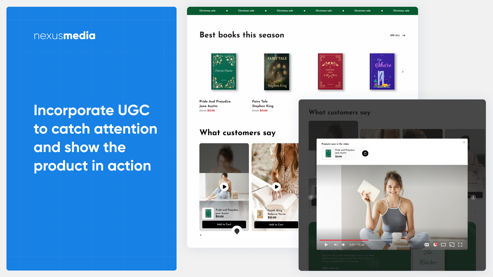 Incorporate UGC to catch attention and show the product in actio