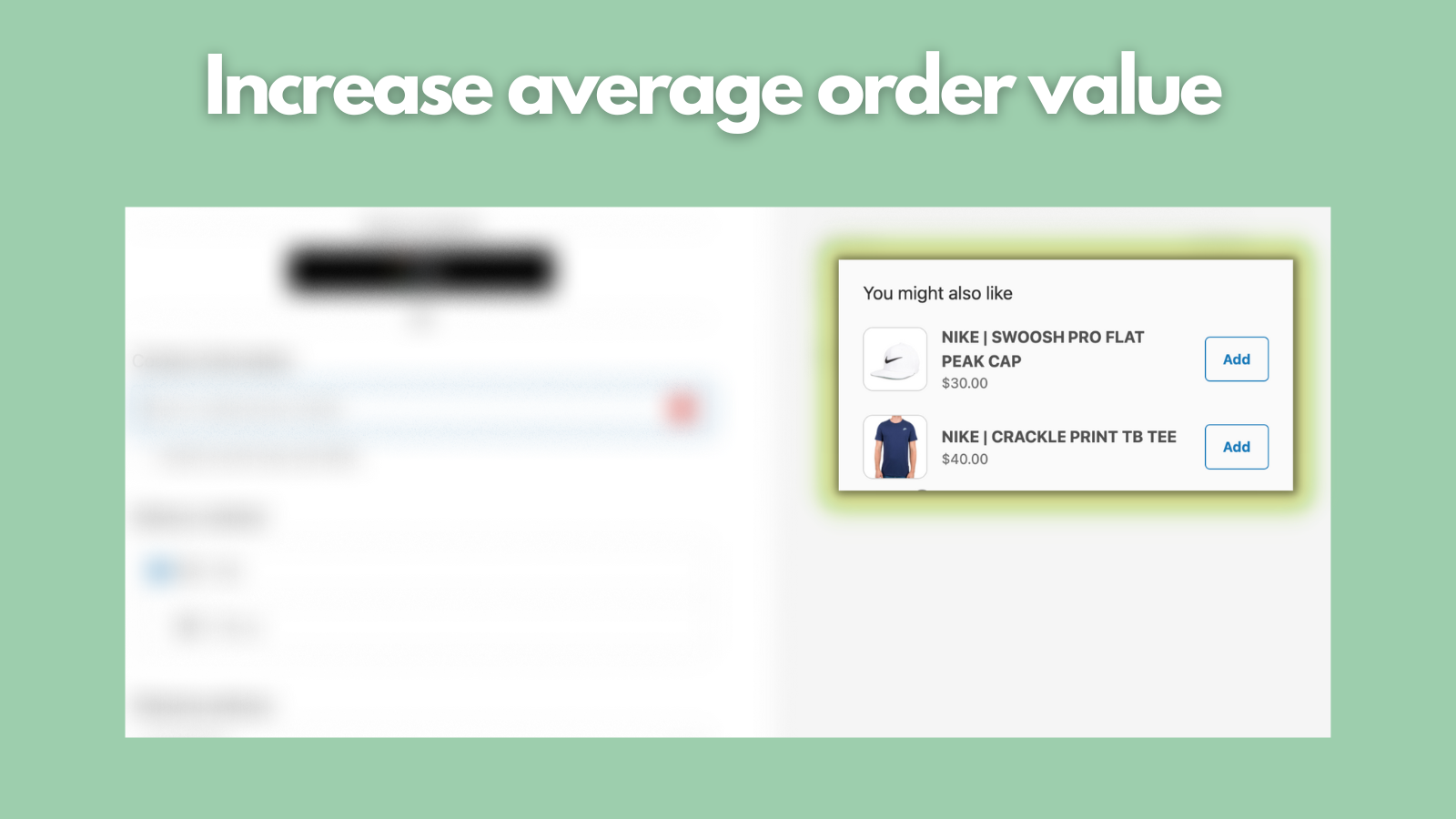 Increase Average Order Value with cross sells