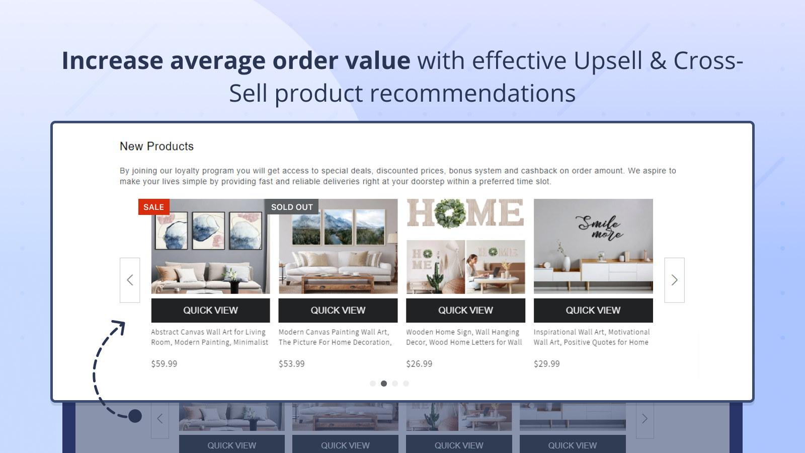 Increase average order value with product recommendations