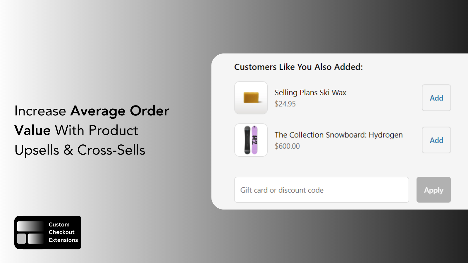 Increase average order value with product upsells & cross-sells