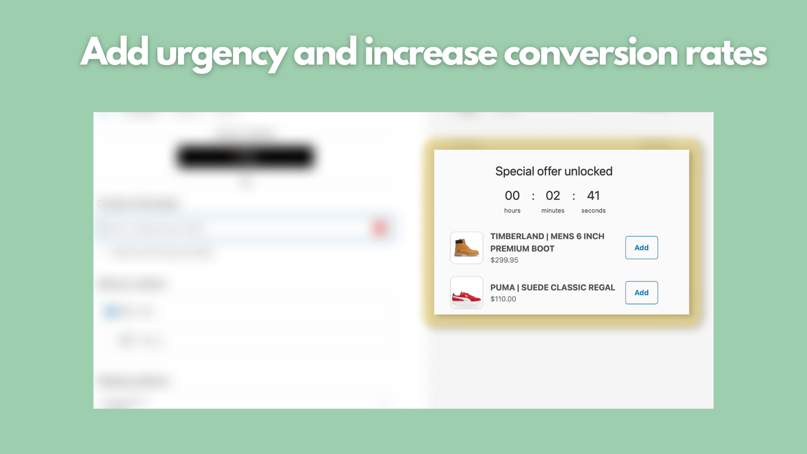 Increase conversion rates by adding urgency