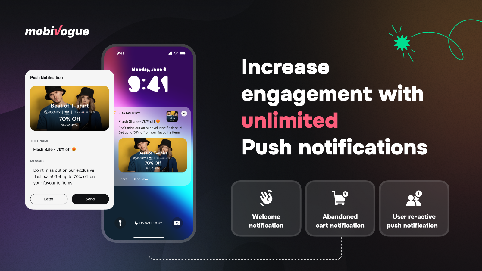 Increase engagement with unlimited push notifications