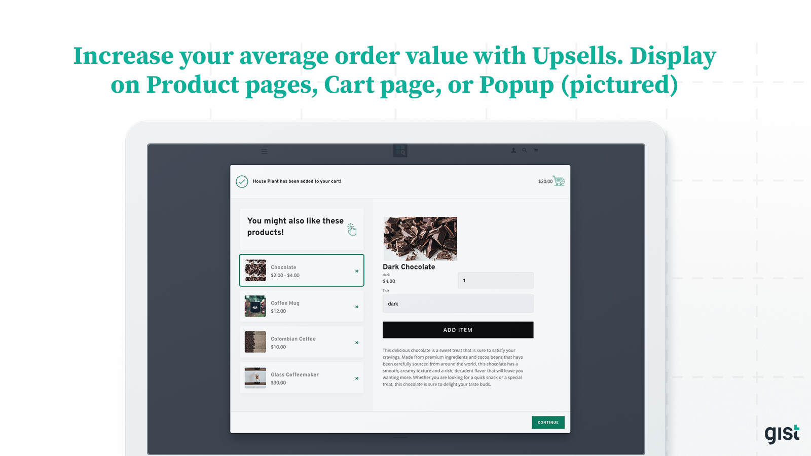 Increase your average order value with powerful upsell tools.