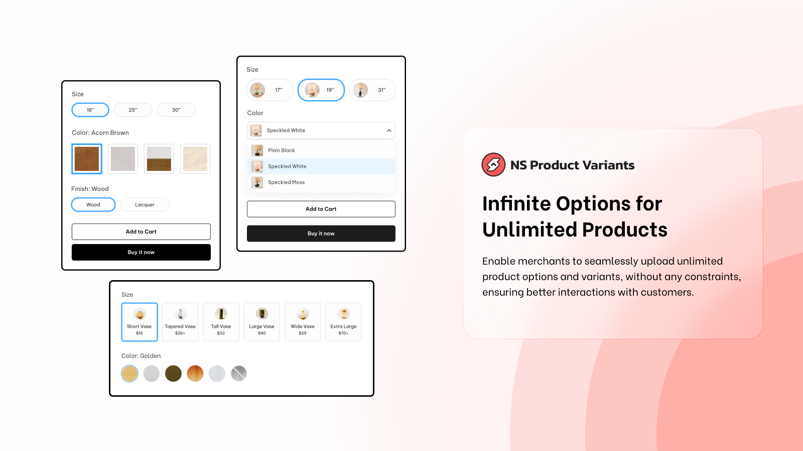 Infinite options for unlimited products