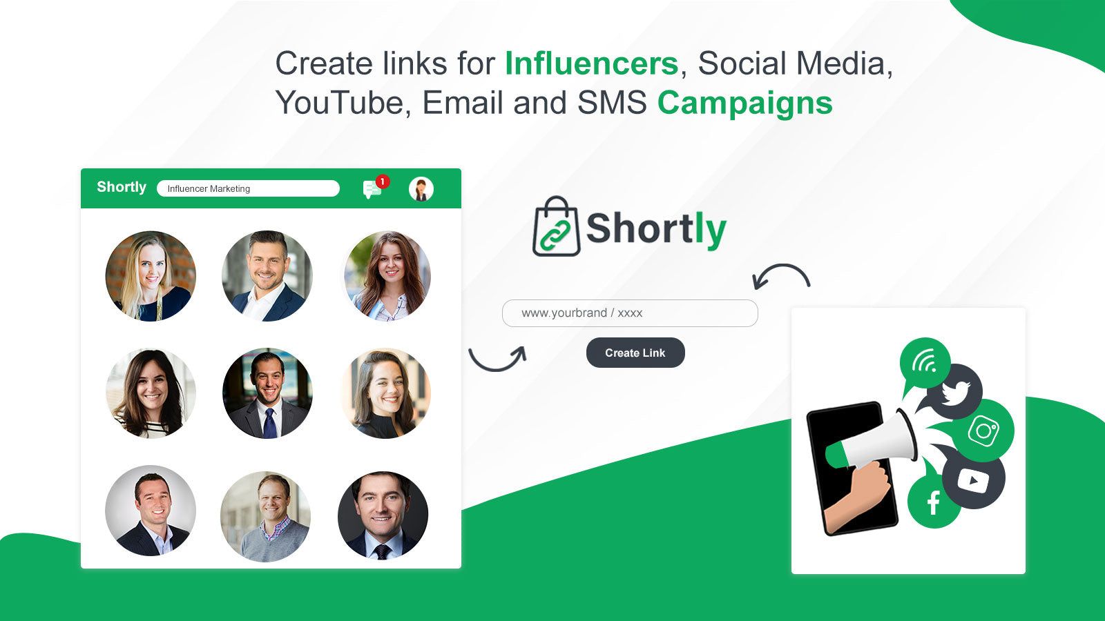 Influencers marketing - affiliate link - Dedicated short Links