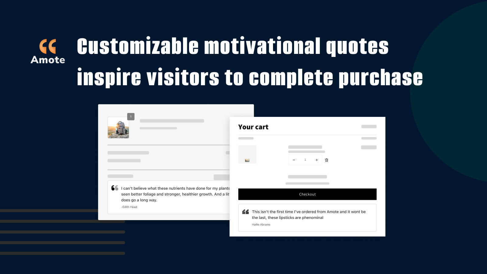Inspirational quotes to motivate customers to complete purchase