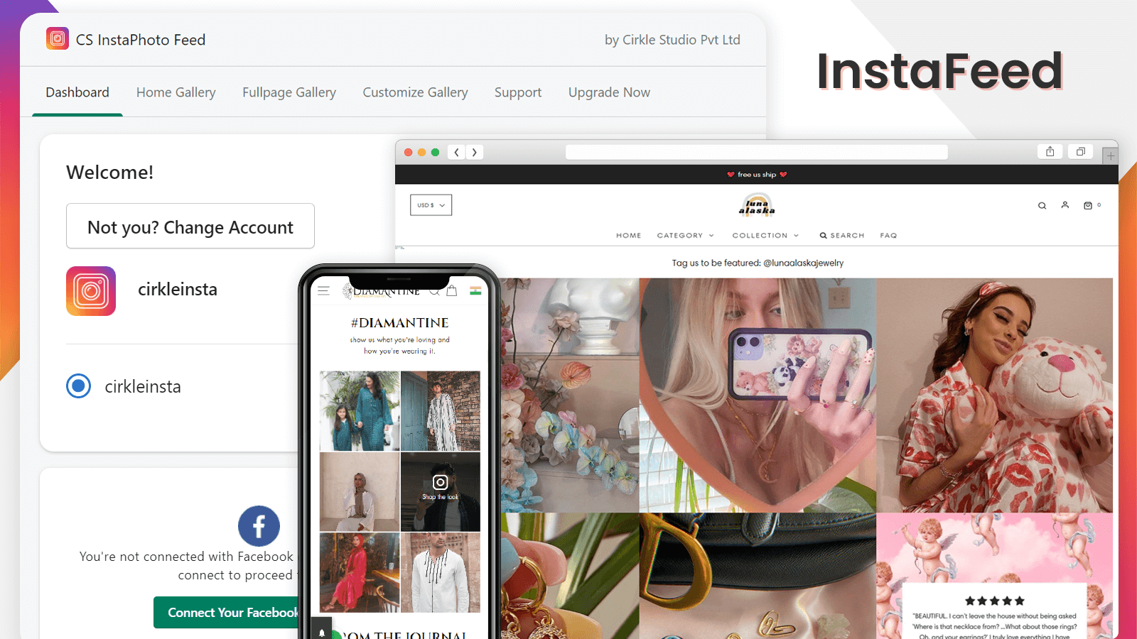 Instagram Feed connect with store