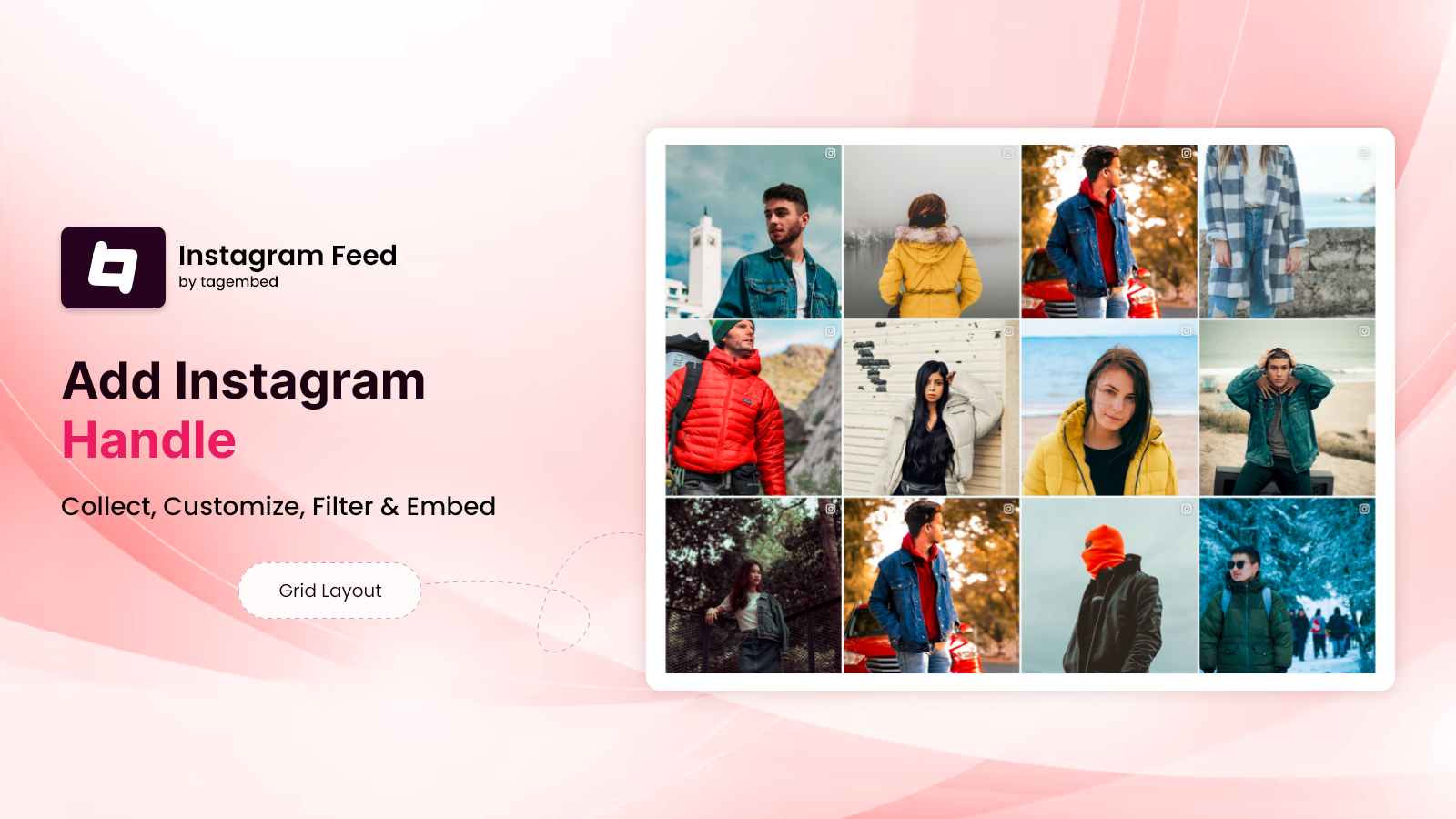 Instagram Handle for your store in Grid layout