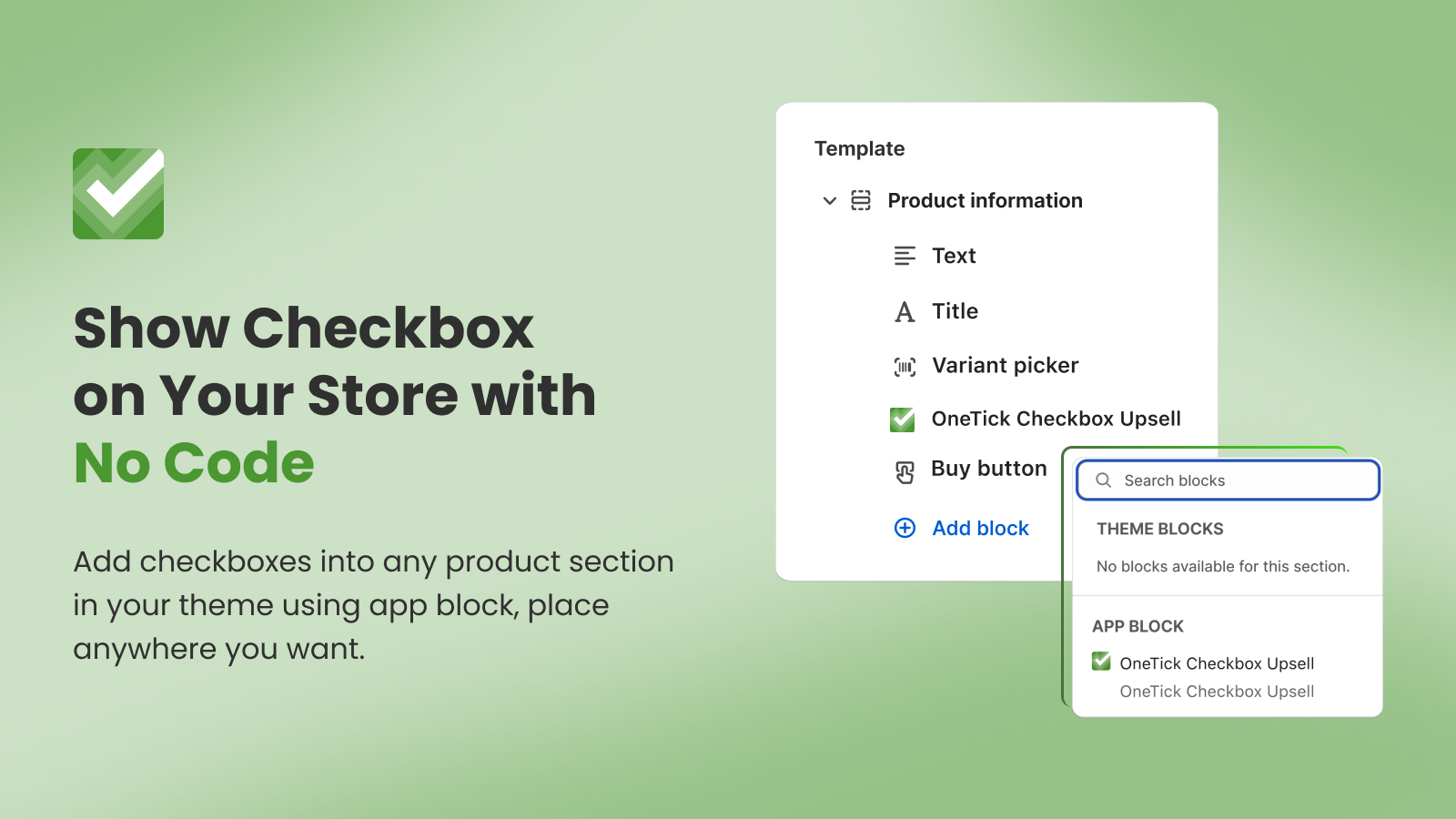 install checkbox in your theme without any code