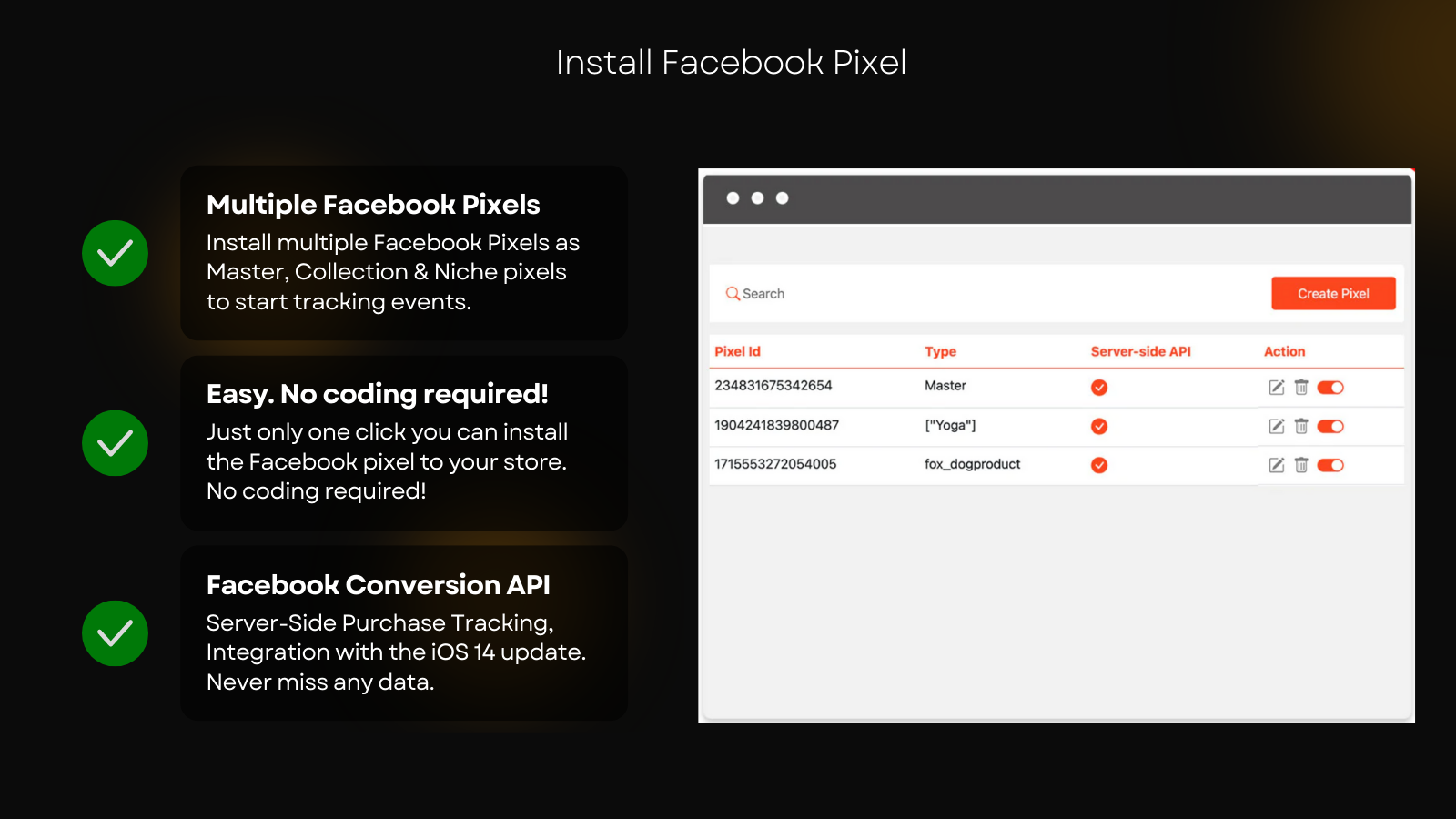 Install multiple Facebook pixels and Conversion APIs