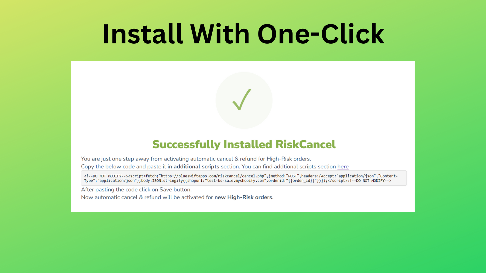Install With One-Click