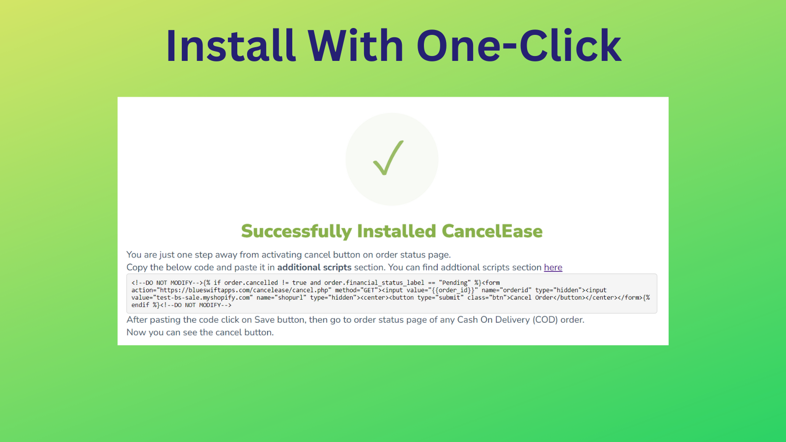 Install With One-Click