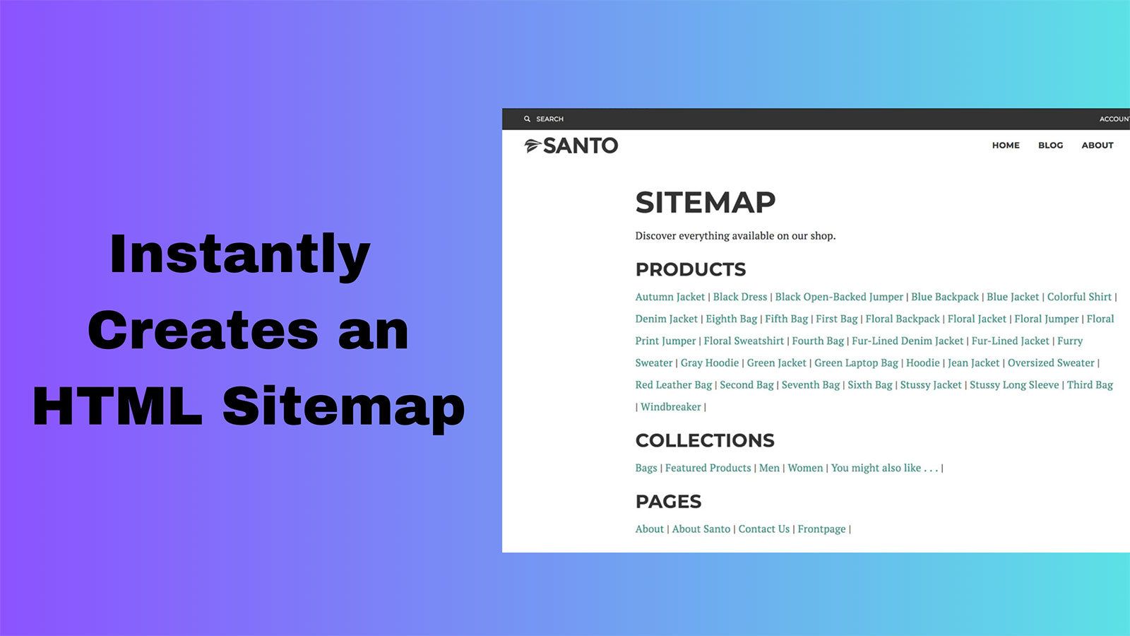Instantly generates a sitemap increase SEO search engine traffic
