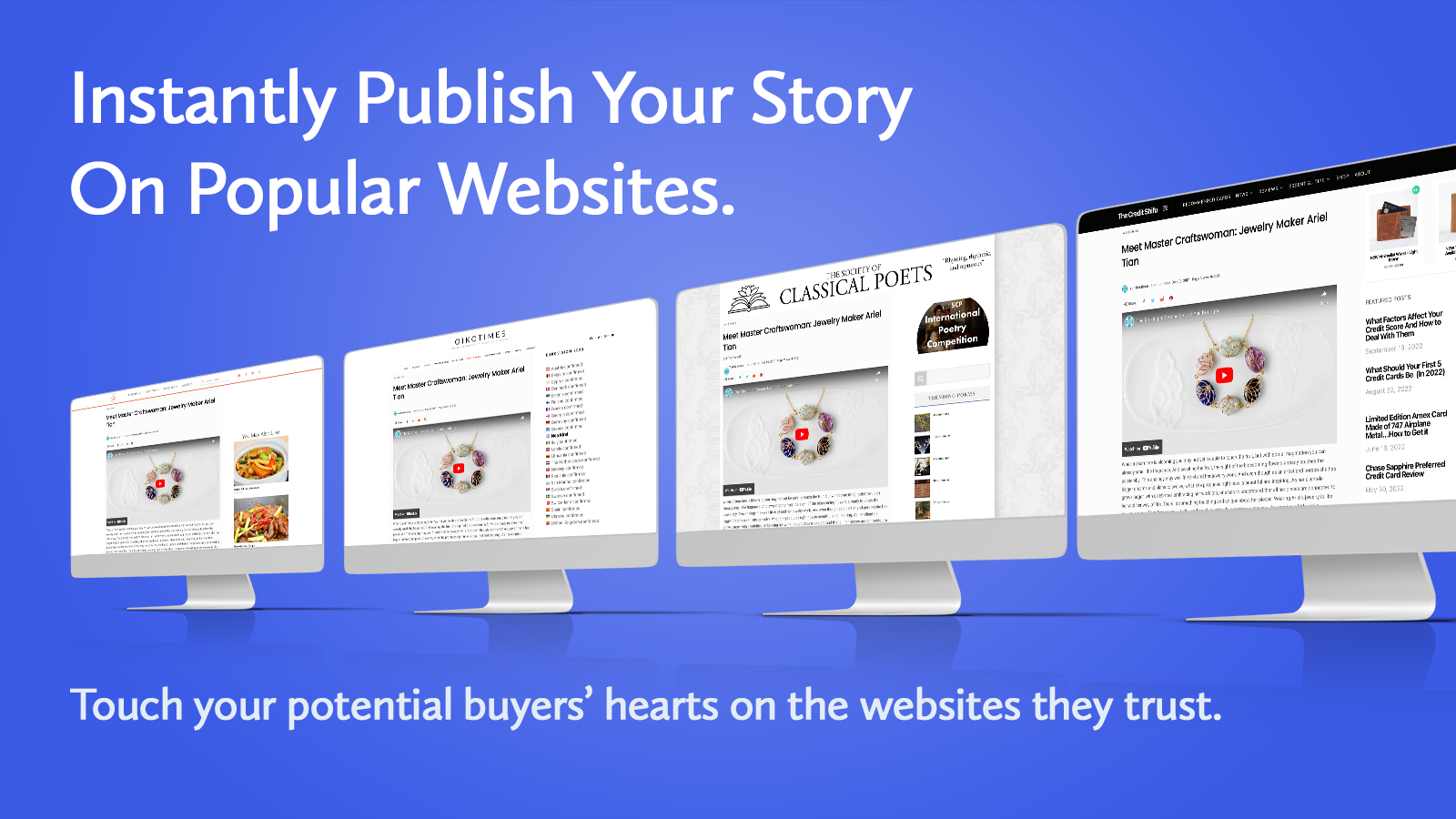 Instantly Publish Content & Sell on Influencers' Sites