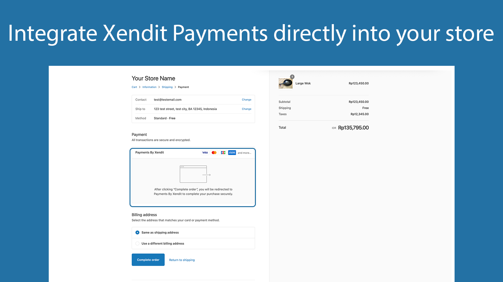 Integrate Xendit into your checkouts page