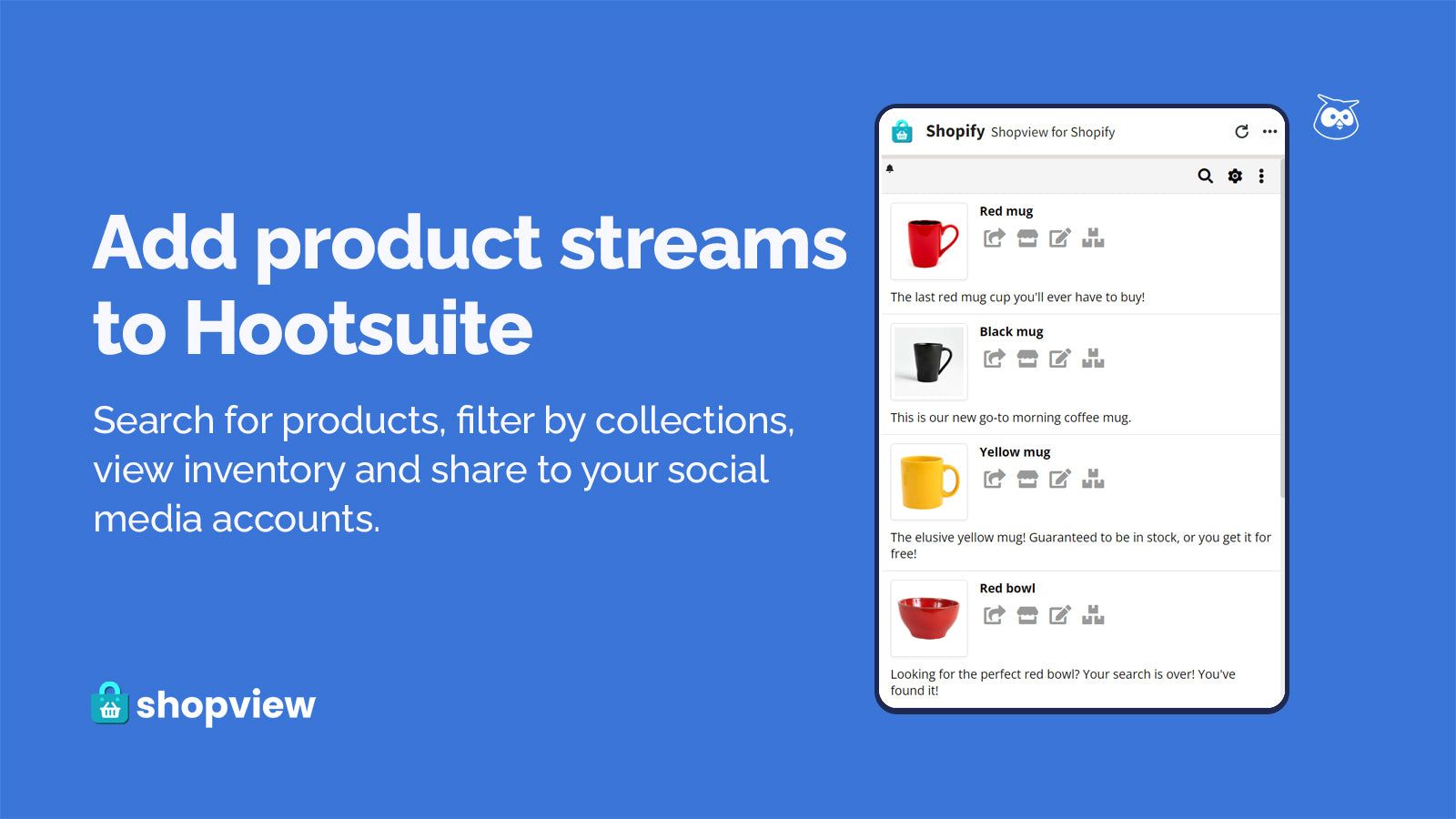 Integrate your stores with Hootsuite streams