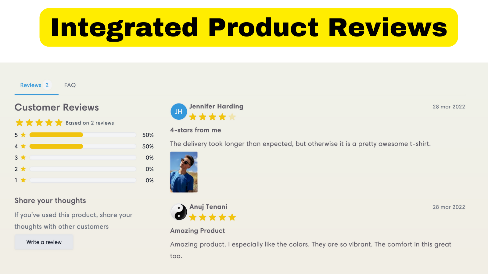 Integrated product reviews