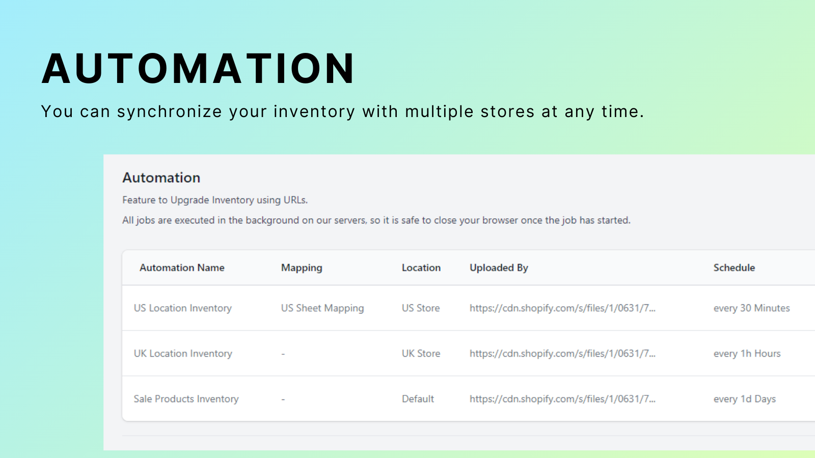Inventory automate