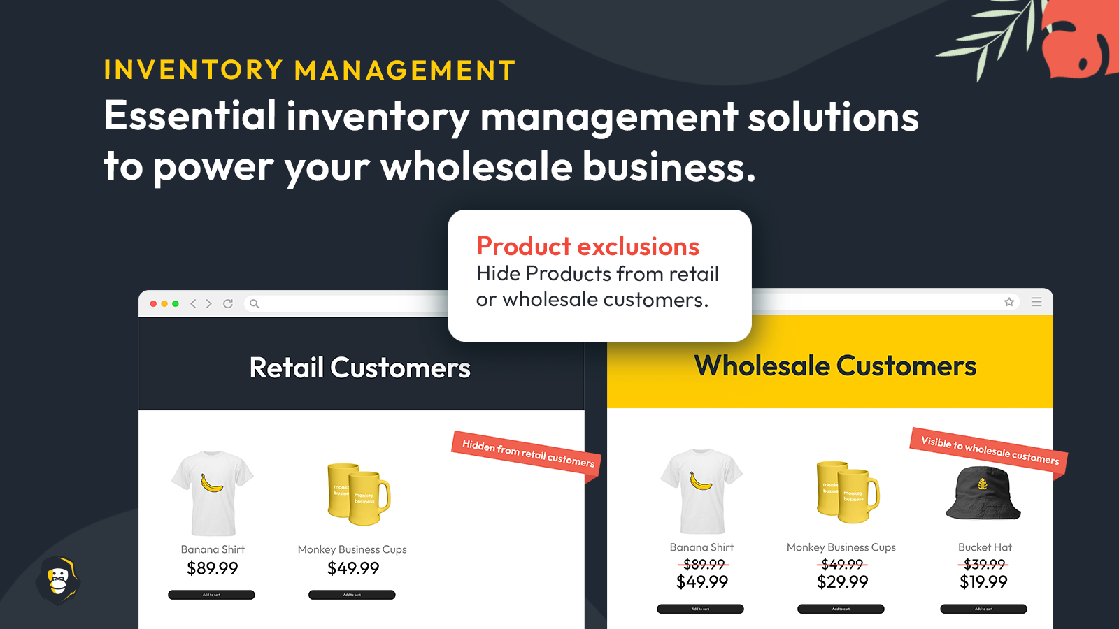 Inventory management, hide products