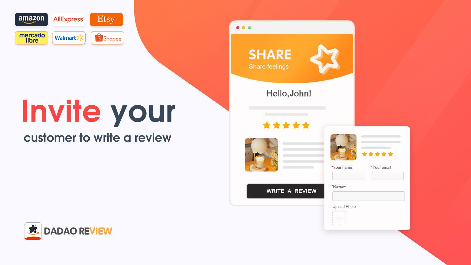 Invite customers to review your products
