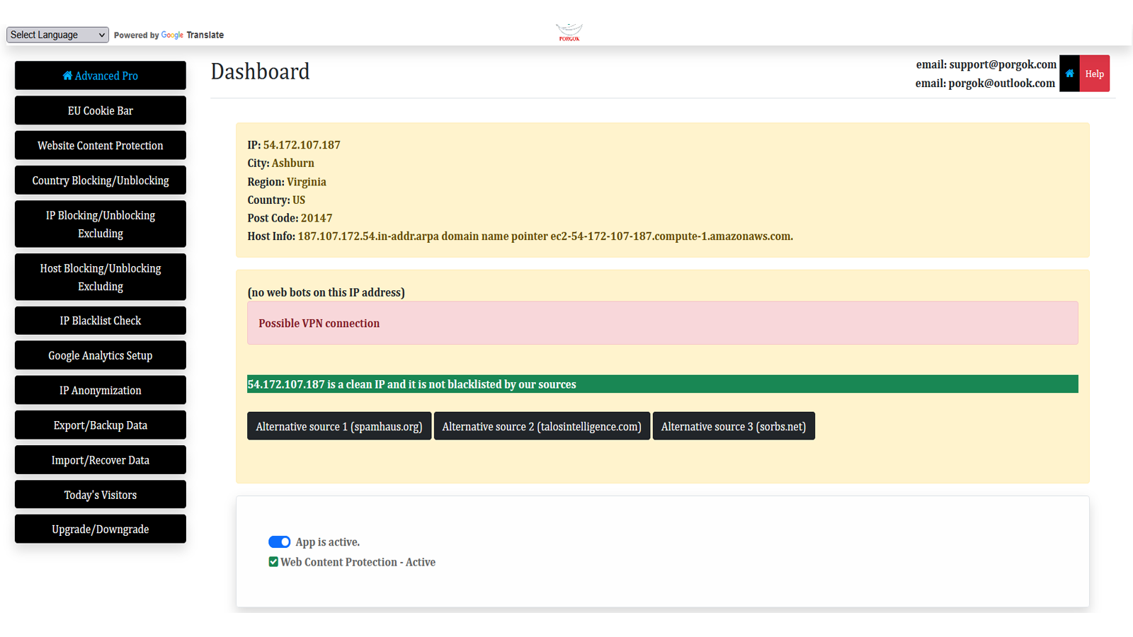 IP blacklist check. Fraud filter - Threat Score | Shopify