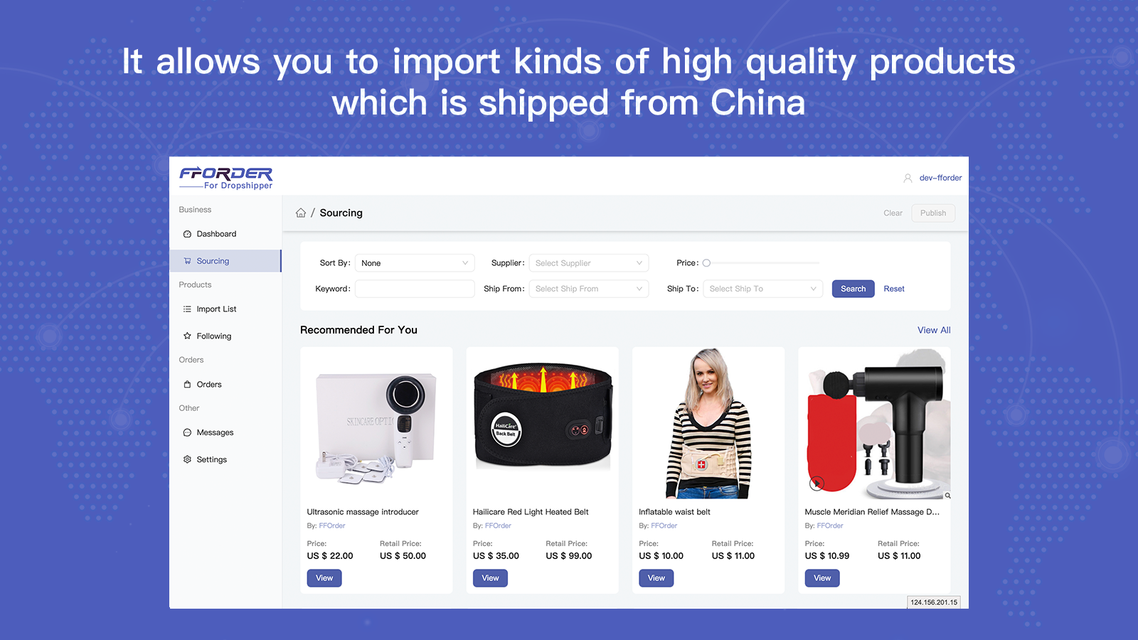 It allows you to import kinds of high quality products which is 