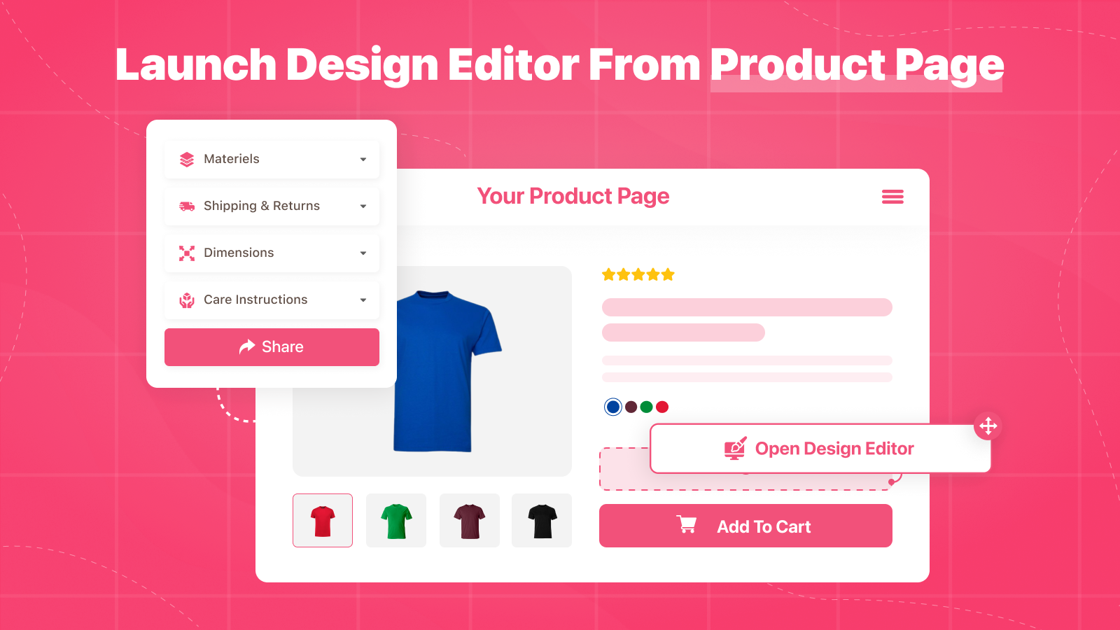 Launch Design Editor From Product Page