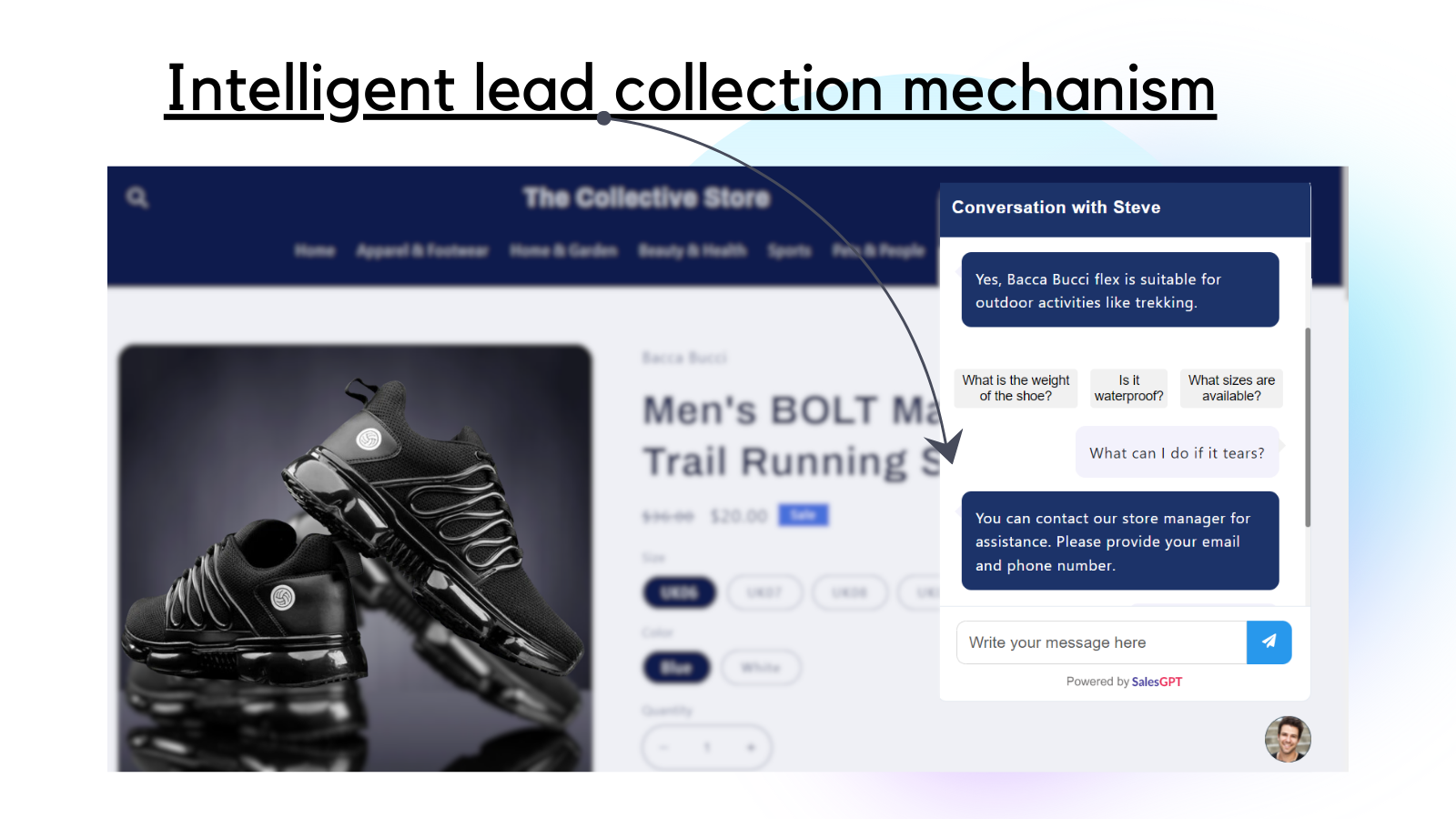 Lead collection when unable to answer