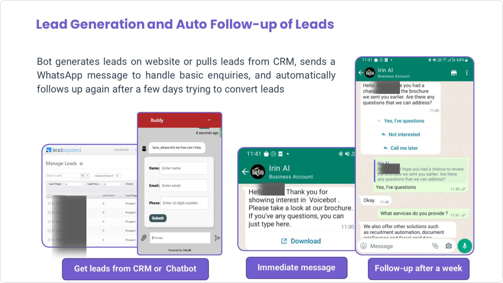 Lead Generation and Auto Follow-up of Leads