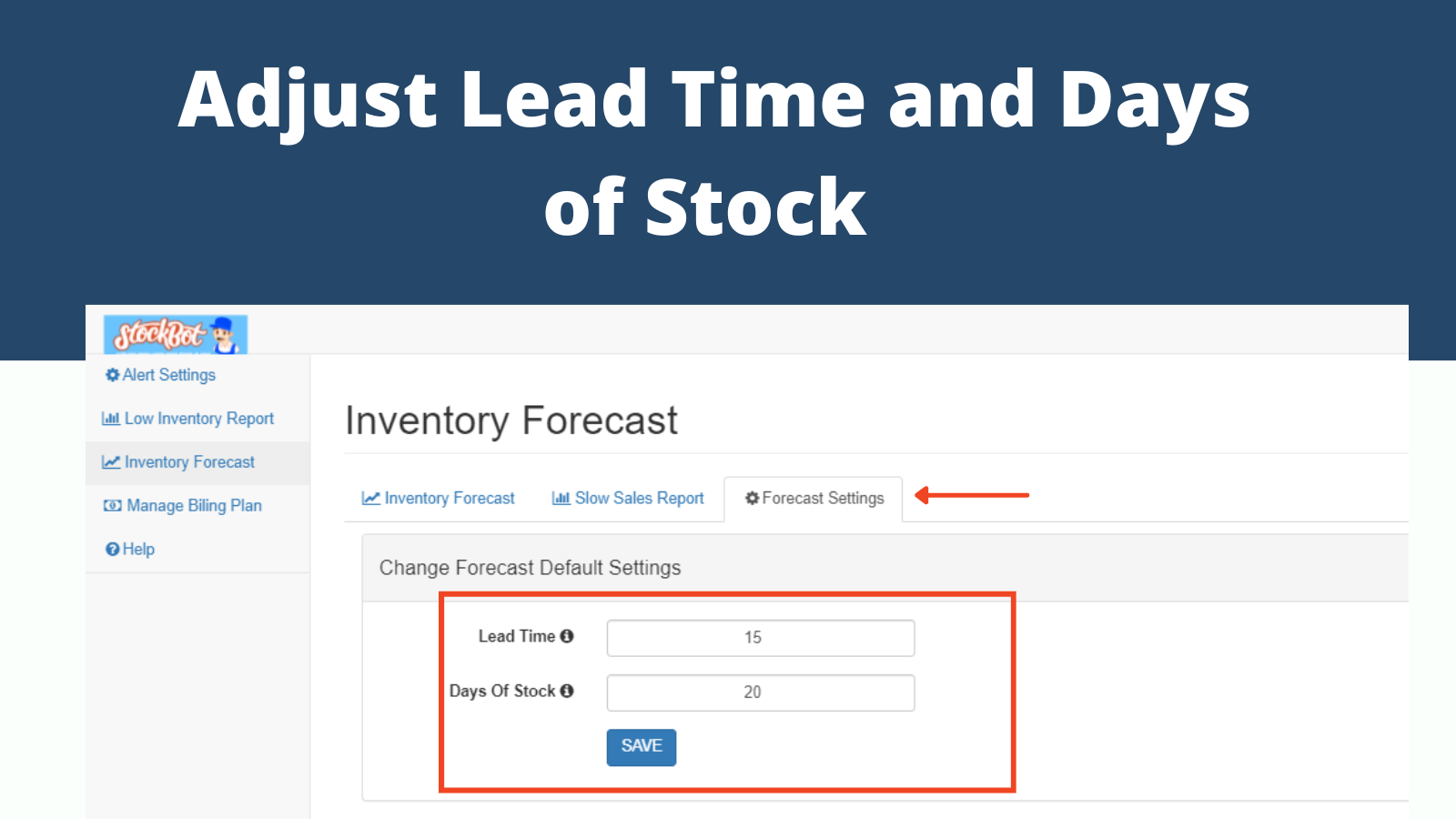 lead time and days of stock